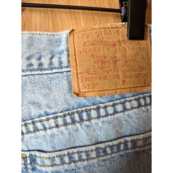 Levi's Jeans Vintage 512 Slim Fit Tapered Leg Rigid Denim Light Wash Misses 12L - Picture 9 of 11